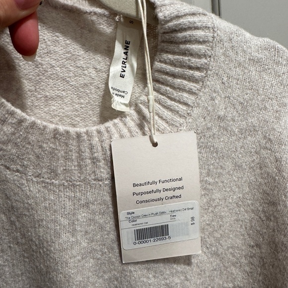 Everlane Soft Cream Crew Neck Sweater - Picture 3 of 3